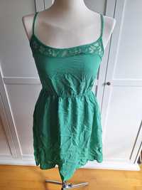 Zielona sukienka z wiskozy H&M r. 38