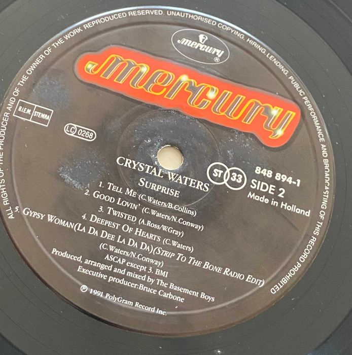 Disco de vinil: "Surprise" de Crystal Waters