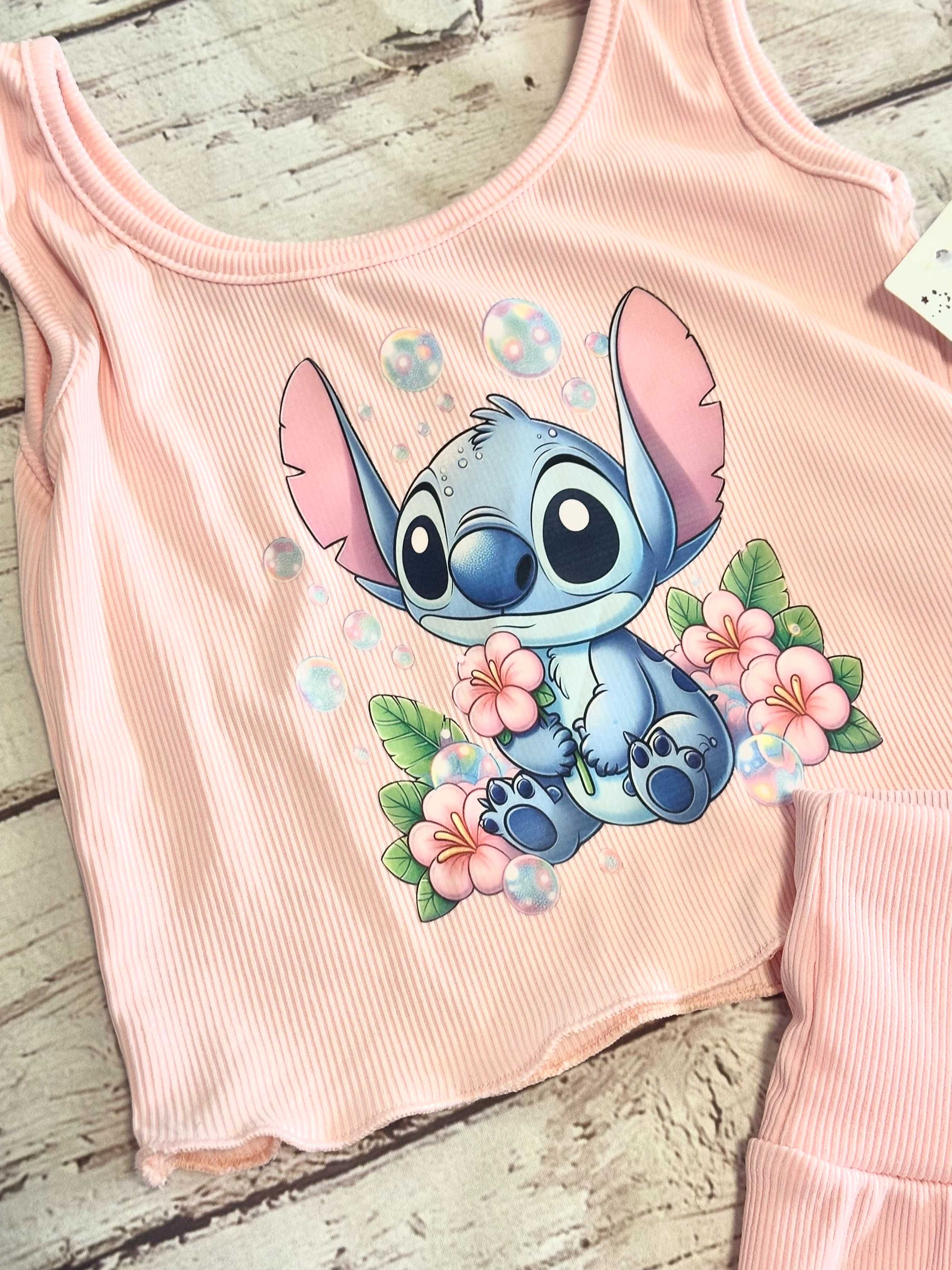 Komplet Stitch koszulka + kolarki 164