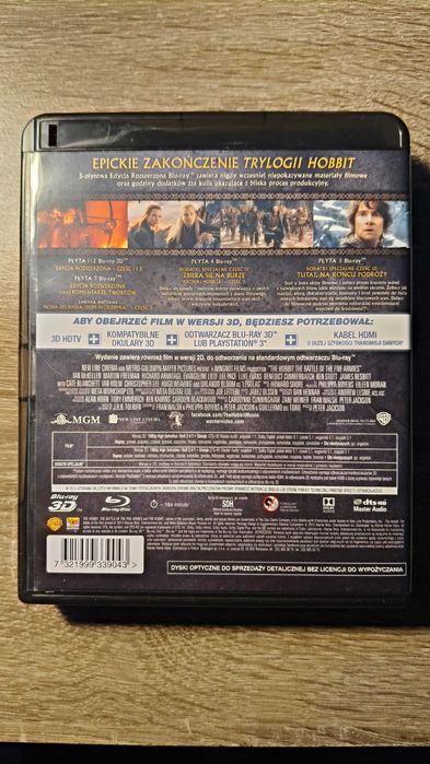Hobbit: Bitwa Pięciu Armii Rozszerzona 3D BluRay