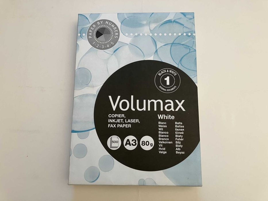 Papier A3 VOLUMAX biały 80g/m2 ryza 500 arkuszy - drukarka ksero