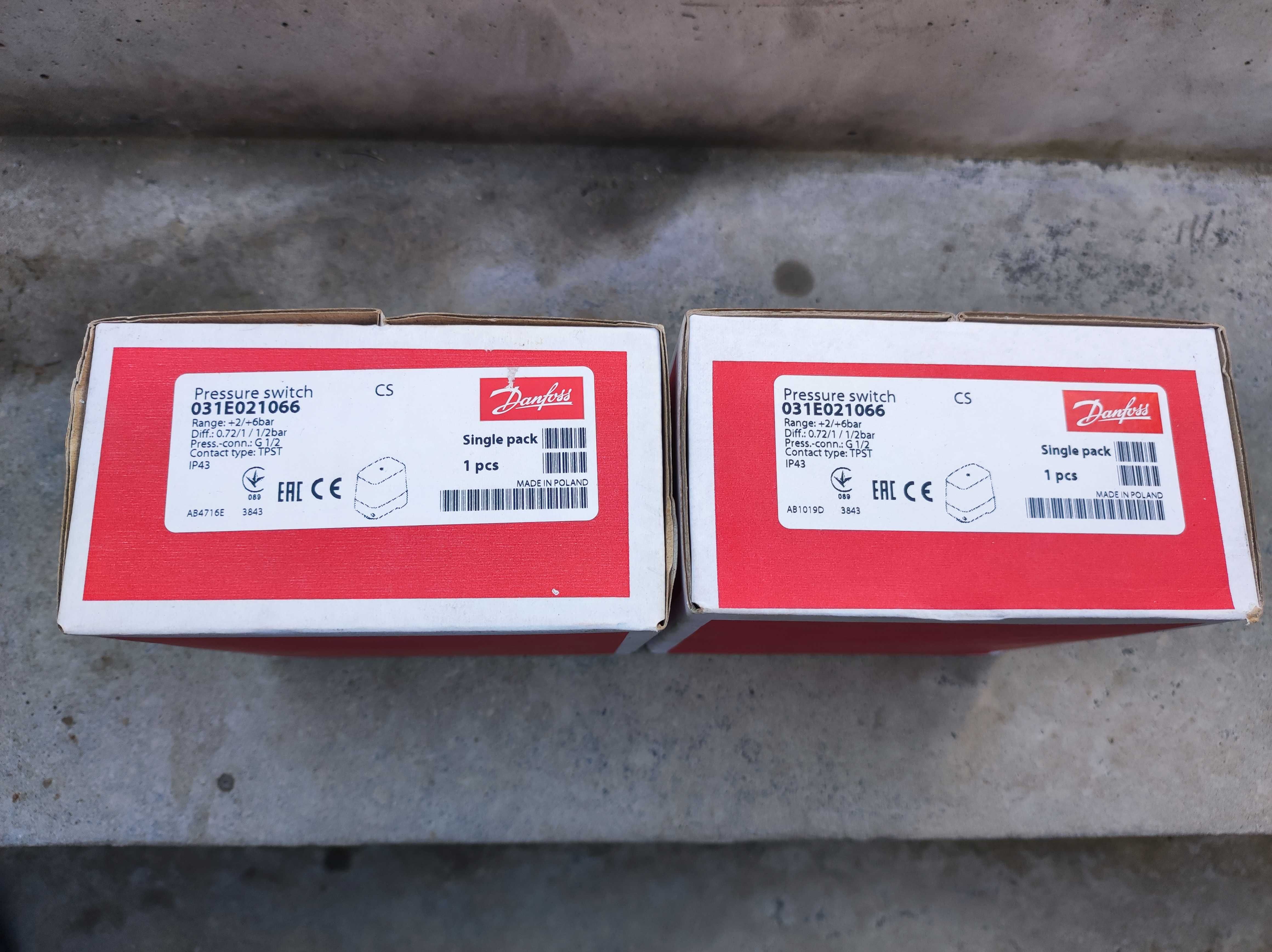 Danfoss wyłącznik ciśnieniowy TYP CS 2-6 bar woda , powietrze