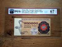 200000 zł  1989  R  UNC PCG 67  niski numer 0000- 292