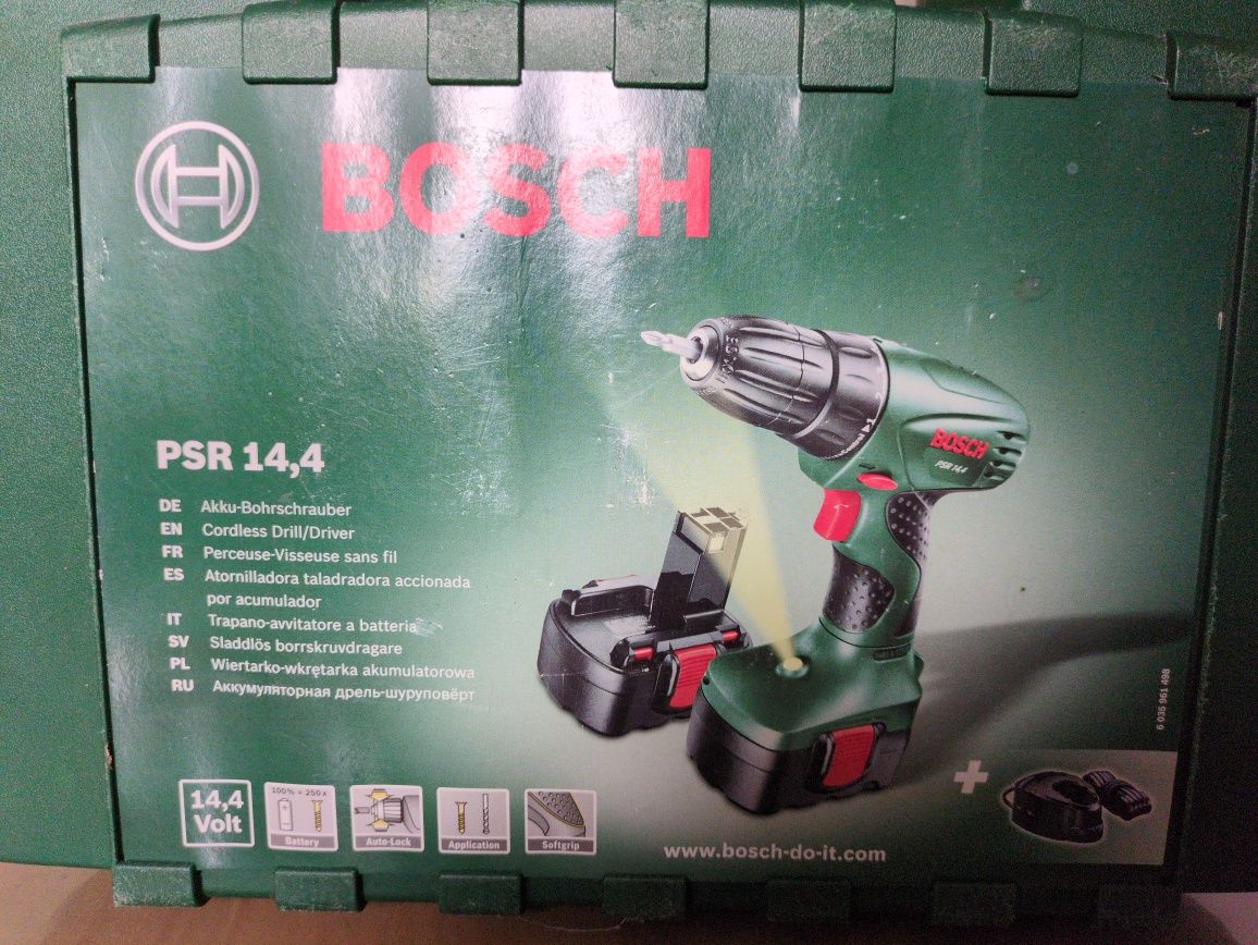Bosch PSR 14,4 wkrętarka 2x bateria