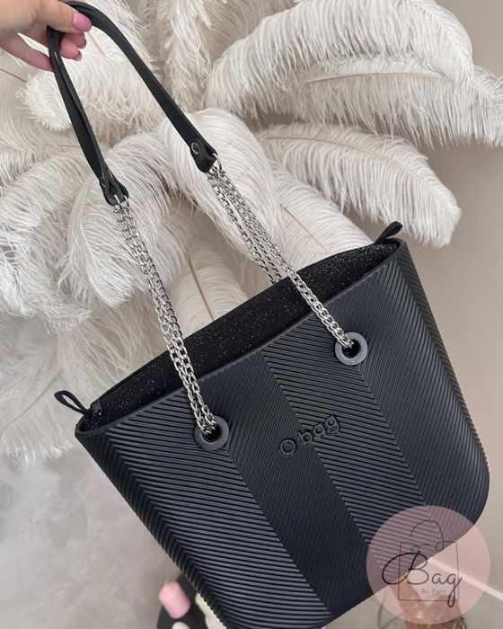 Obag o bag mini nero czarna jodelka spigata. Nowy zestaw By Patt