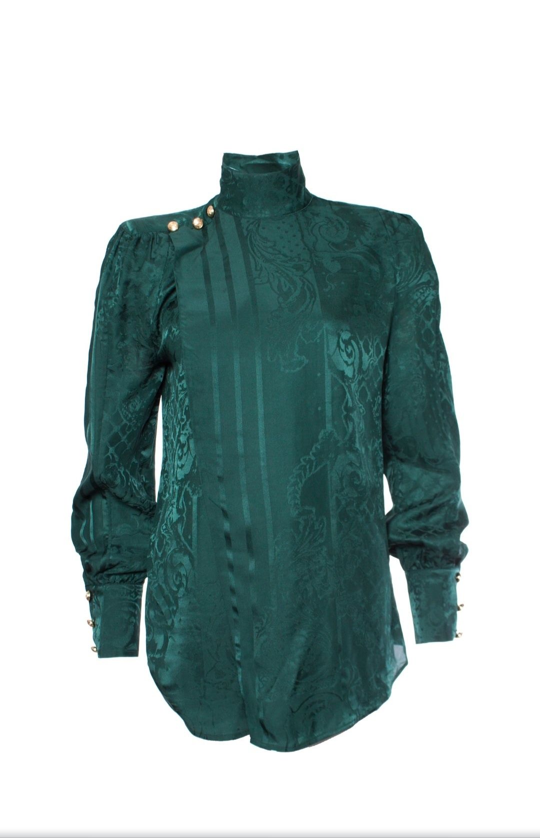 Блуза BALMAIN  изумрудного  зелёного цвета
