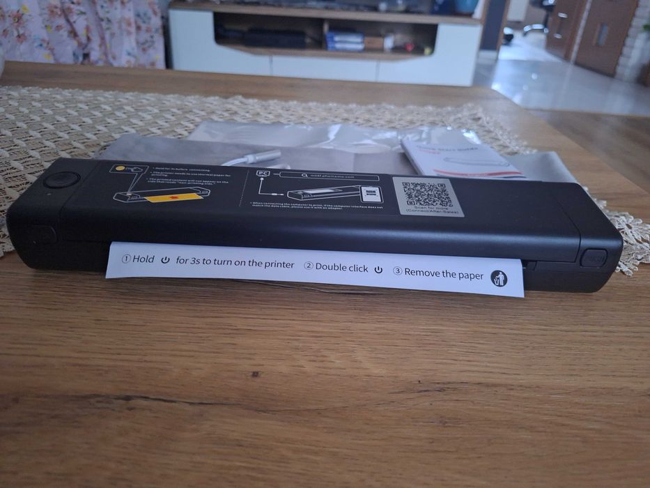 Drukarka termiczna beztuszowa Phomemo Bluetooth kalka tatuaż