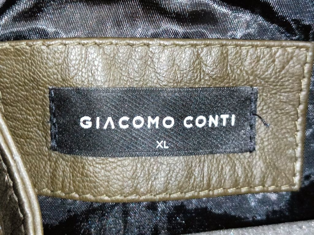 Kurtka Skórzana Giacomo Conti - kolor Khaki