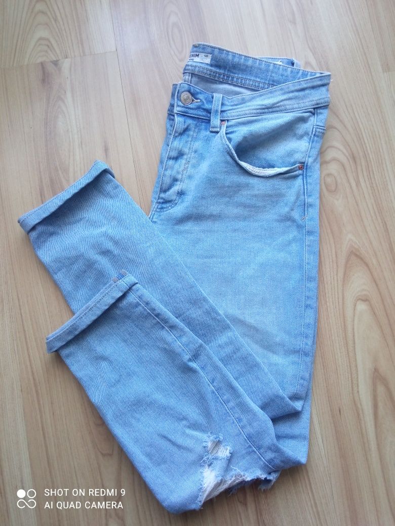 Spodnie jeansy denim Sinsay damskie 40 boyfriend mom jeans L