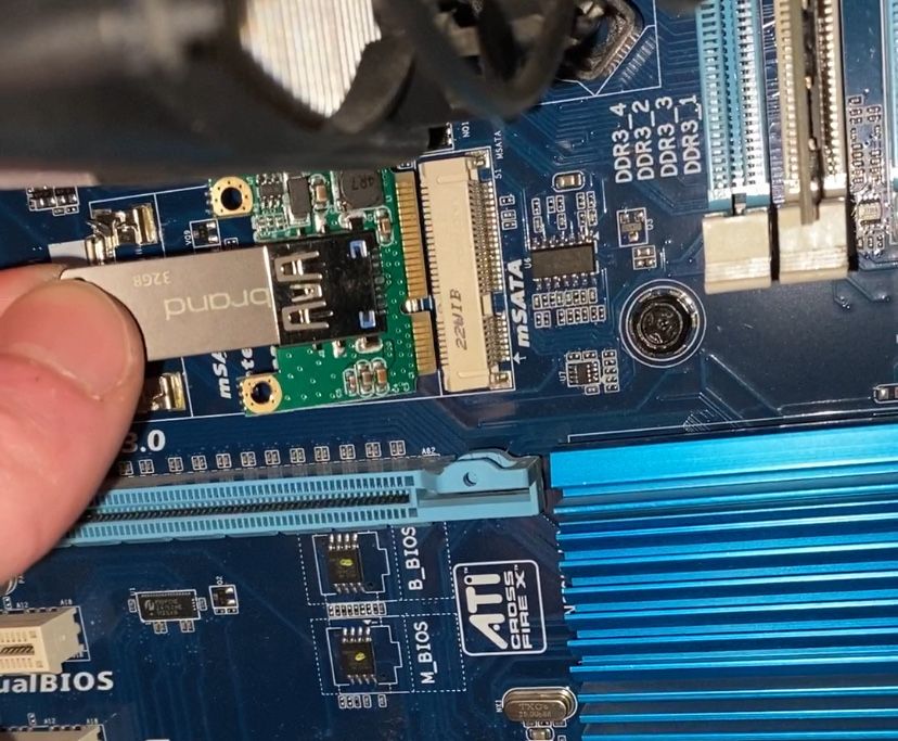 Перехідник mSATA to USB 3.0 райзер для відеокарти
