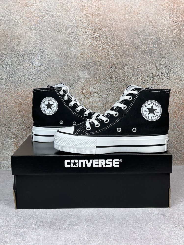 Жіночі Converse All Star на платформі Конверси олл стар висока підошва