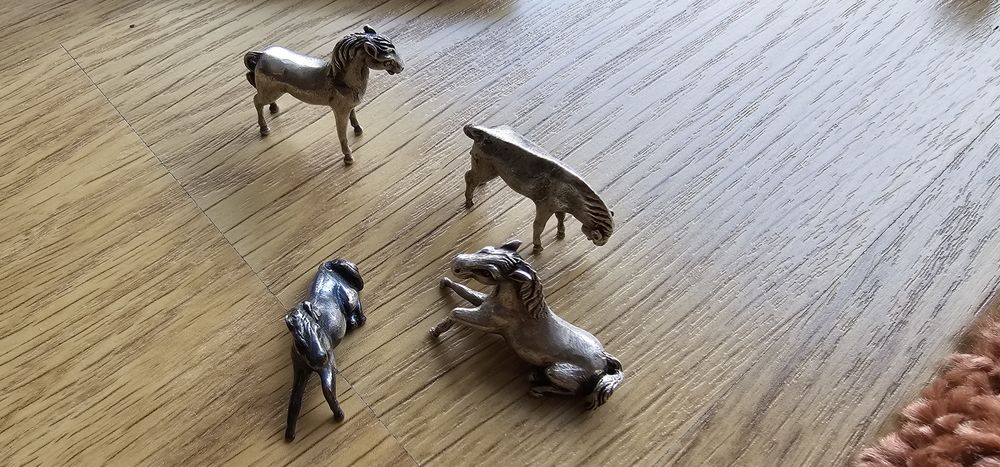 cavalos em prata maciça,