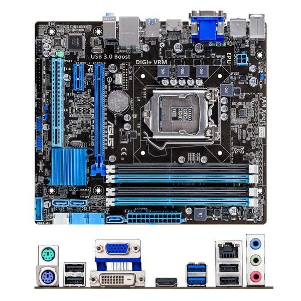Материнська плата Asus B75M-PLUS, s1155, 4xddr3,USB3.0, VGA/DVI/HDMI