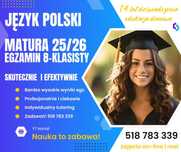 Język polski Matura Egzamin E8 Olimpiada skutecznie Online i real
