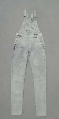 Spodnie ogrodniczki jeansowe H&M. 164 cm.