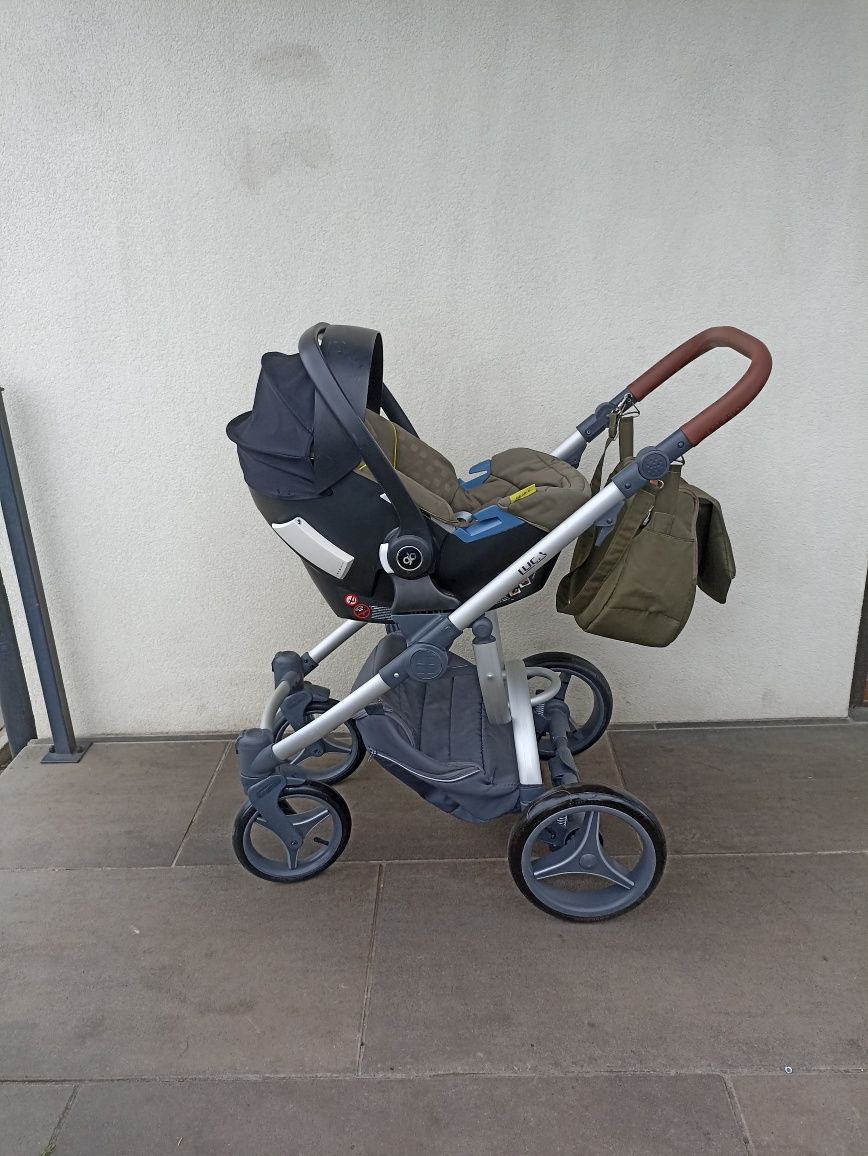 Wózek 3/1,4/1 Bebetto Luca pro khaki z fotelikiem GB