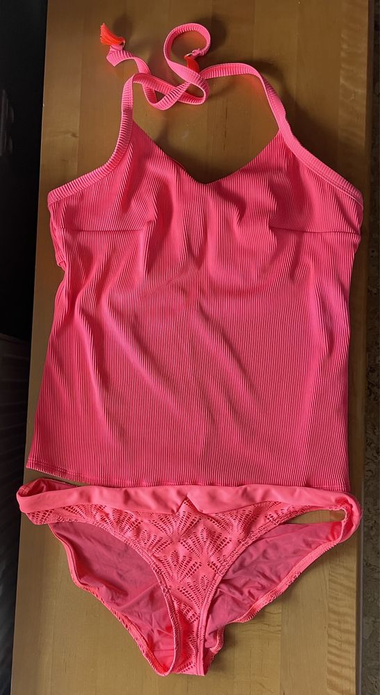 Bravissimo Lombok neon koral top tankini 38FF 85FF 85G + figi Curvy Ka