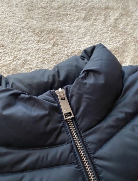 Double-faced padded jacket with zip Armani exchange