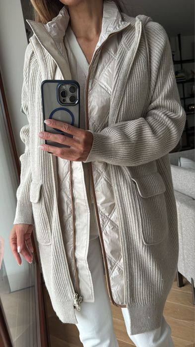 Komplet kamizelka plus sweter Brunello Cucinelli rozm M