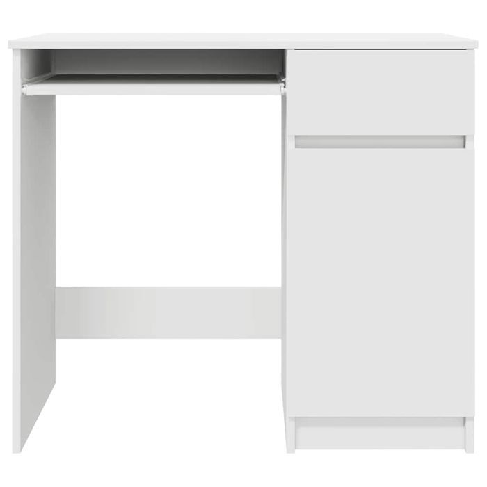 Vidaxl Biurko Białe 86X49X76 Cm Drewno Klejone