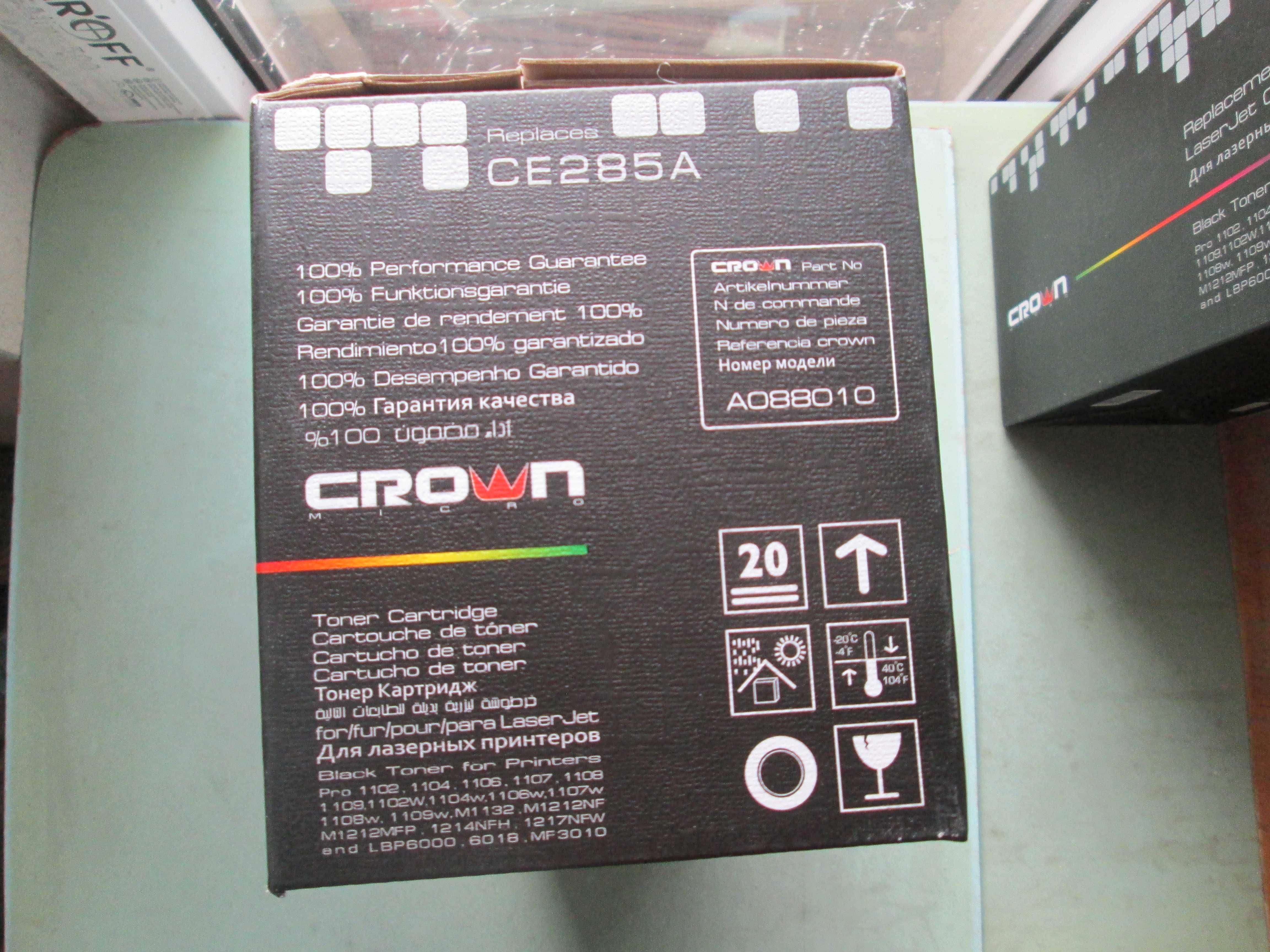 Картридж для лазерних принтерів. CROWN CM-CE285A 85A Black. Новий