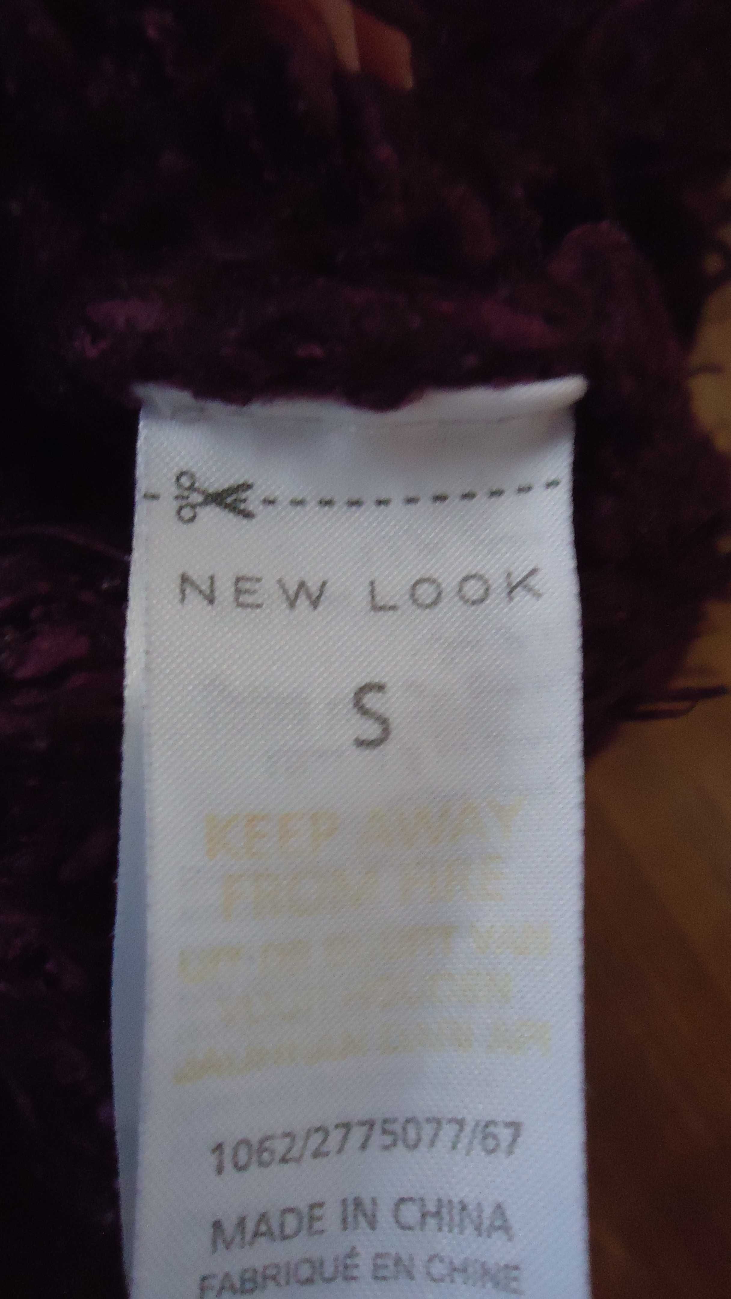r.S kardigan fioletowy sweter NEW LOOK sweterek bordo kardigan