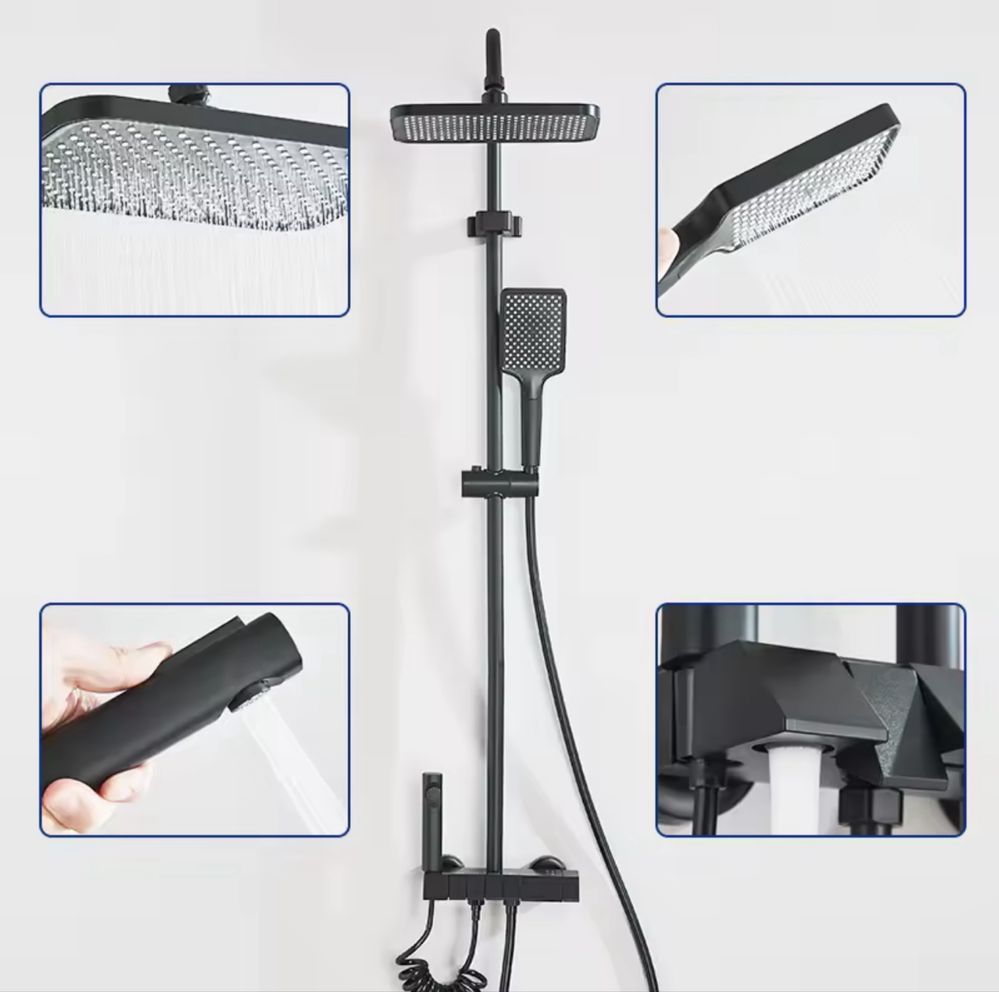 Conjunto de duche com display de temperatura