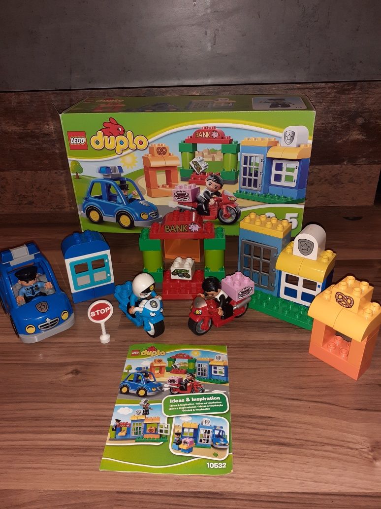 Lego Duplo posterunek policji złodziej 10532 policjant na motorze10900