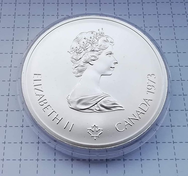 Канада 10$ 1973р. Срібло. "Місто Монреаль" Вага 48,6 грам .