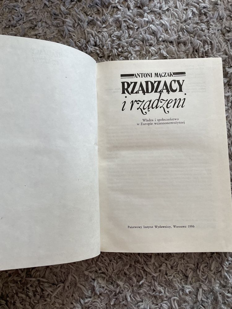 Rządzący i rządzeni Antoni Mączak
