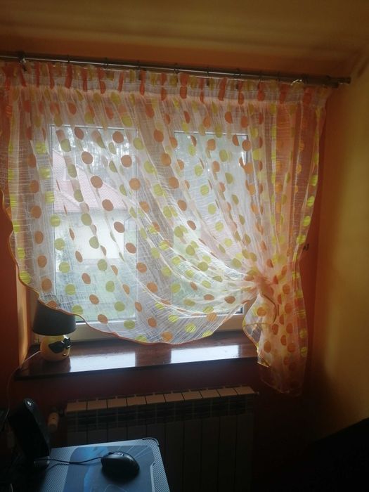 Firanka 85-120x130 podpinana zakład grochy taśma regulowana dziecięca