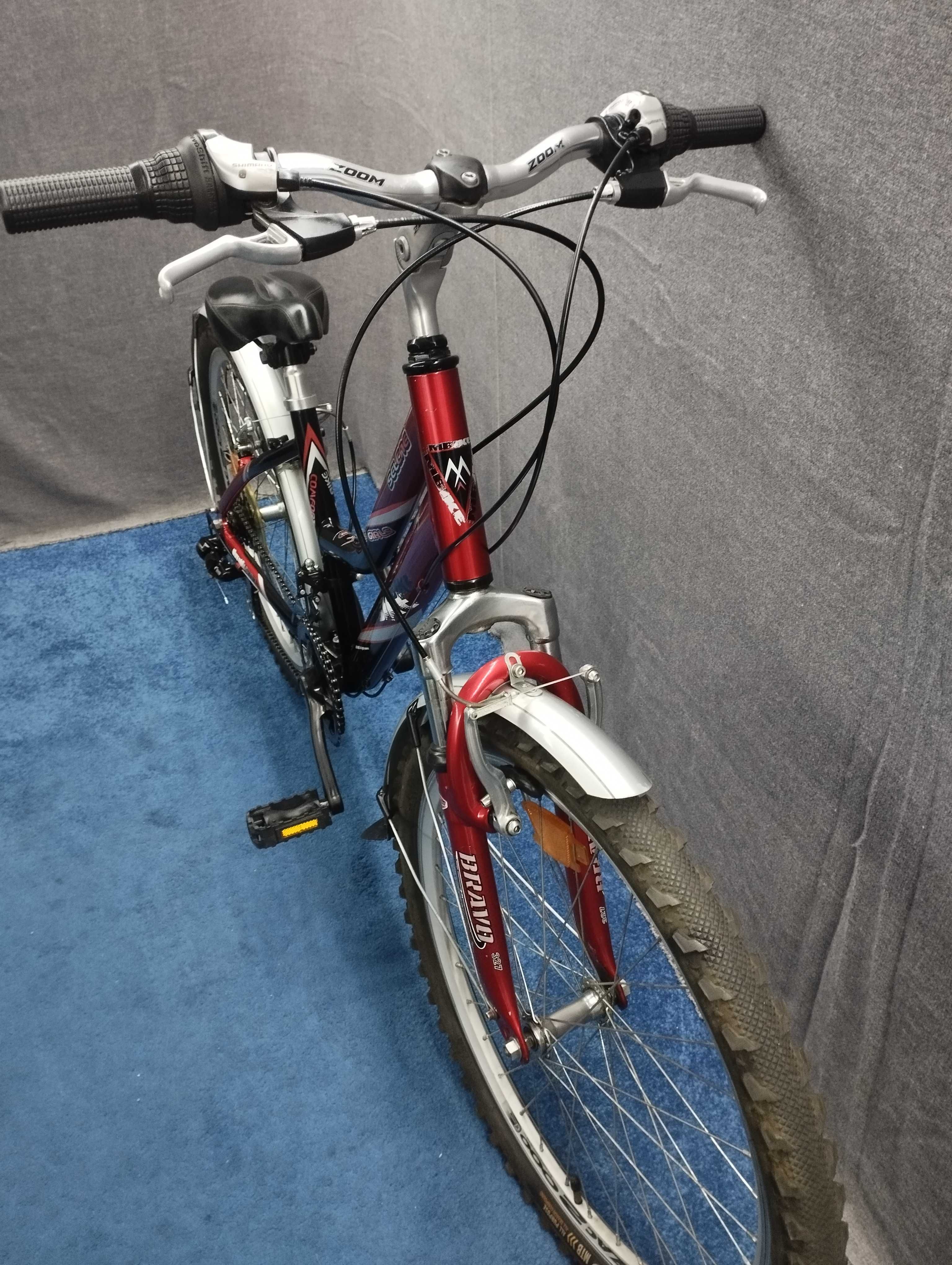 Rower Dziecięcy Koła 24" MBike Rama Alu 14" Amor. 18 Biegów Miejski