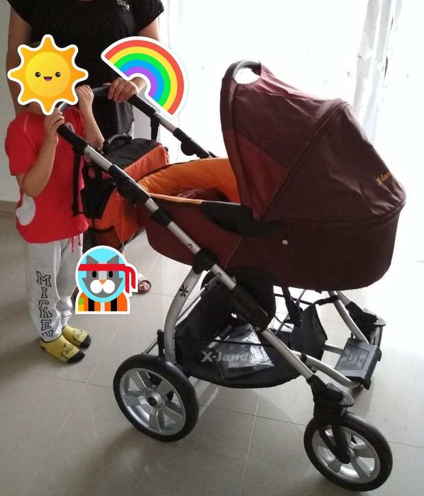 Wózek X-lander gondola, spacerówka i nosidełko.
