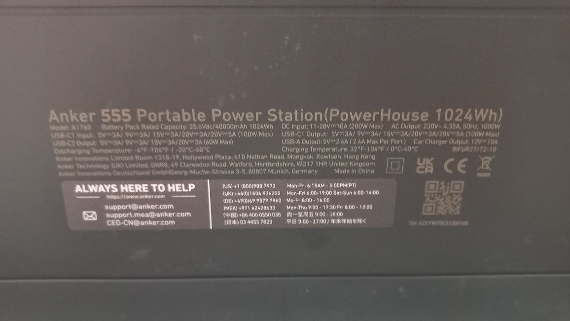 Anker 555 Power Station Portátil - Praticamente sem uso