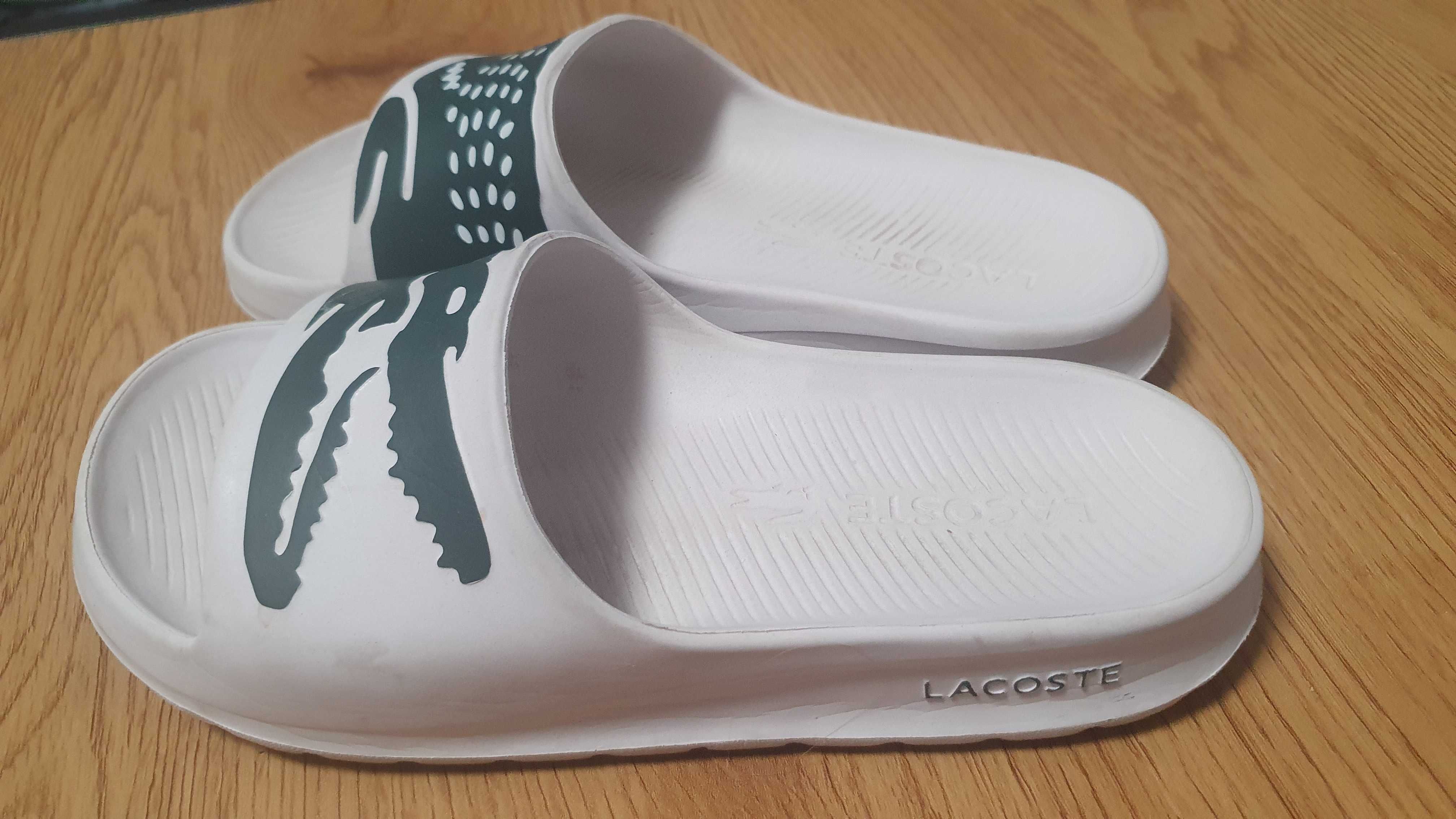 Klapki lacoste rozmiar 36 białe