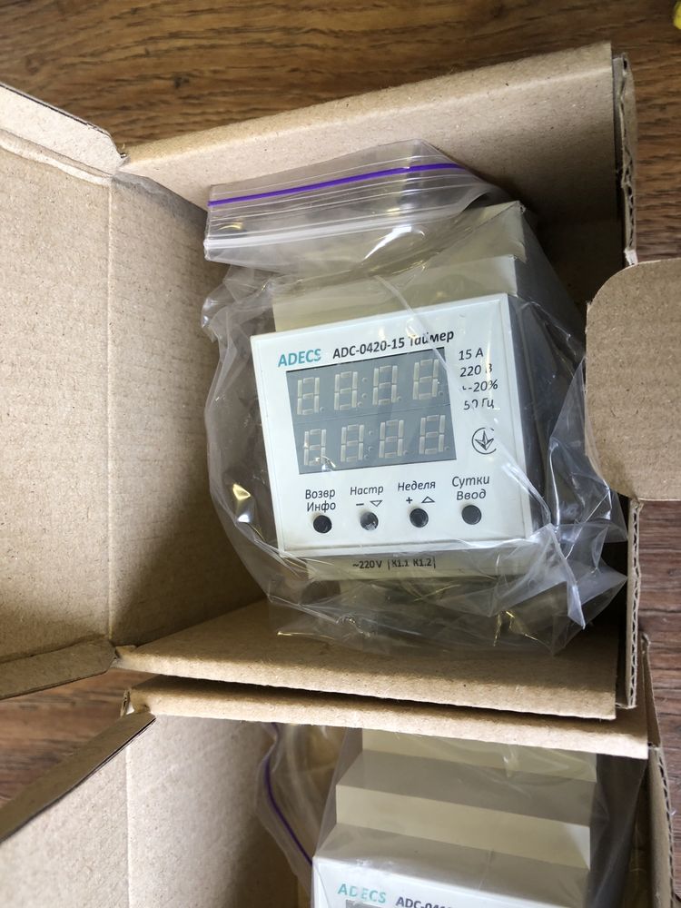 Таймер Реле Часу на Din-рейку Adecs ADC-0420-15 ADC-0410-15 ОПТ