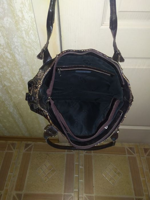 Кожаная брендовая сумка Diamond