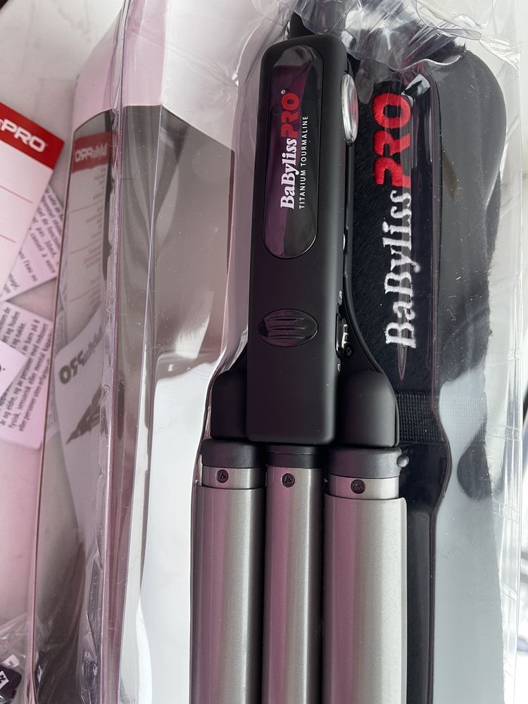 Потрійна" плойка для завивки BaByliss PRO серії Titanium-Tourmaline.