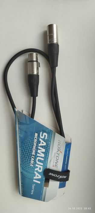 Мікрофонний кабель Roxtone (пара)