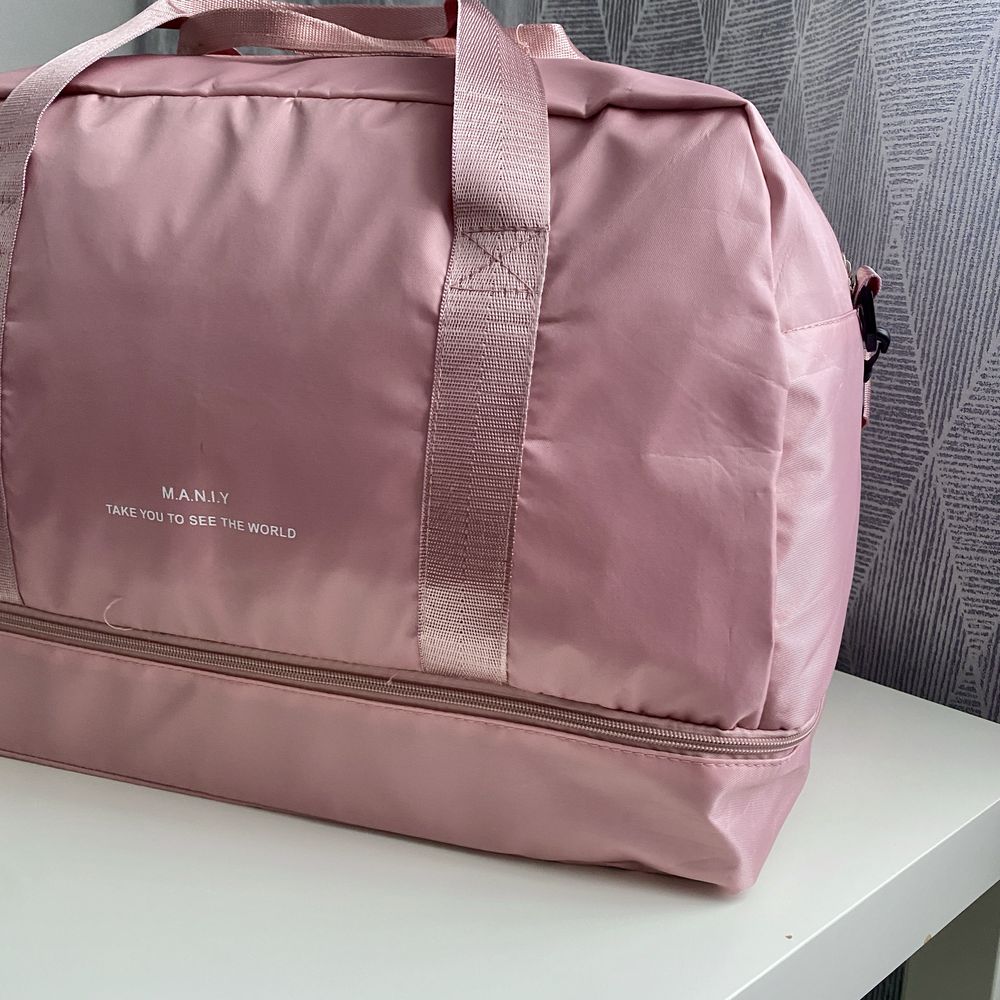 Дорожня сумка ручна поклажа сумка для подорожей рожева