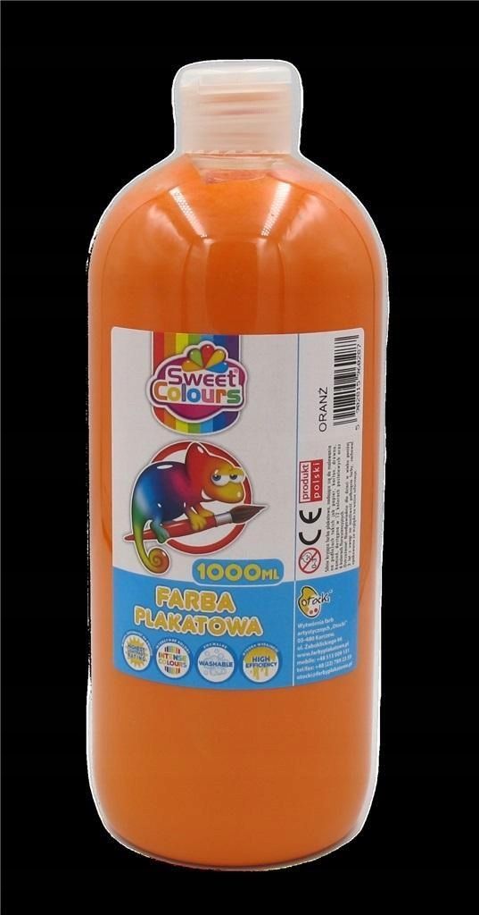 Farba Plakatowa Oranż 1000ml, Sweet Colours