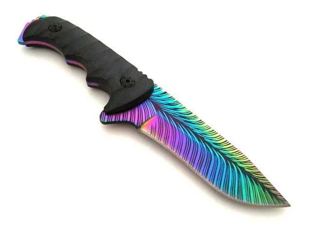 Nóż taktyczny cs:go rainbow fade kolorowy counter kosa KANDAR N-304D