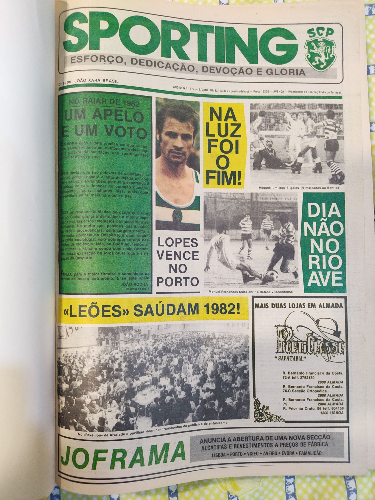 Jornal Sporting encadernado de 1981, 1983, 1985, 1986, 1988 a 1994