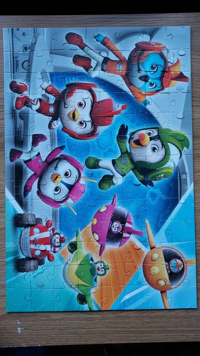 Puzzle dla chłopców dla dzieci postaci z bajek Auta Super Wings 100