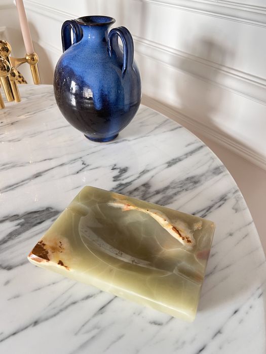 Patera taczka miseczka z kamienia kamienna onyks marmur 1960 marmurowa