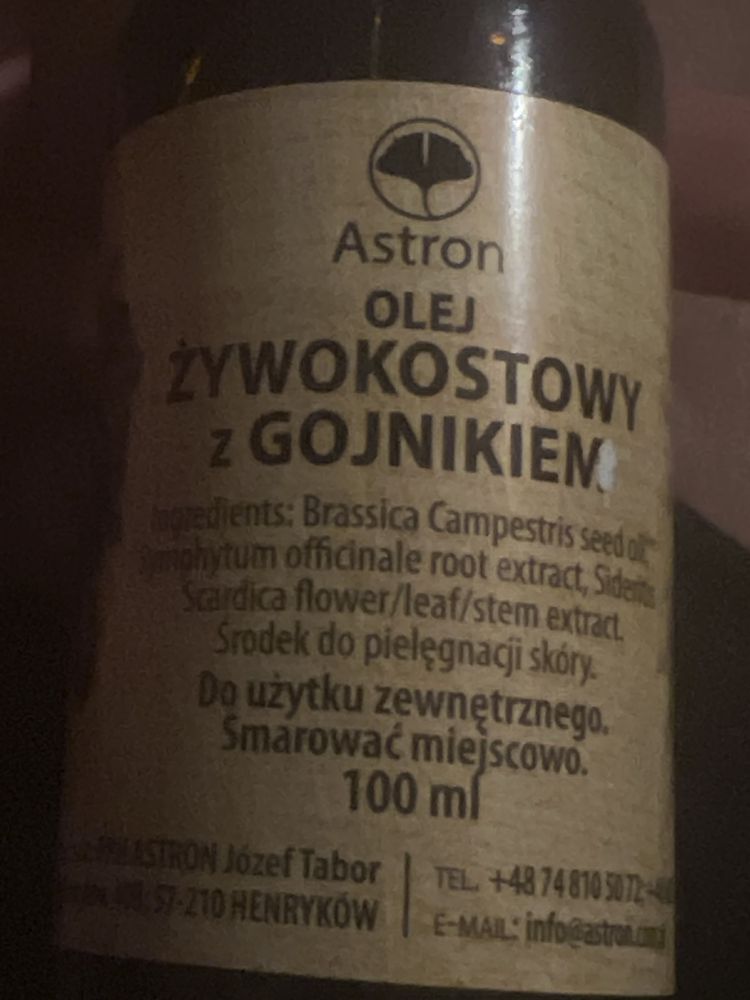 Olejek żywokostowy