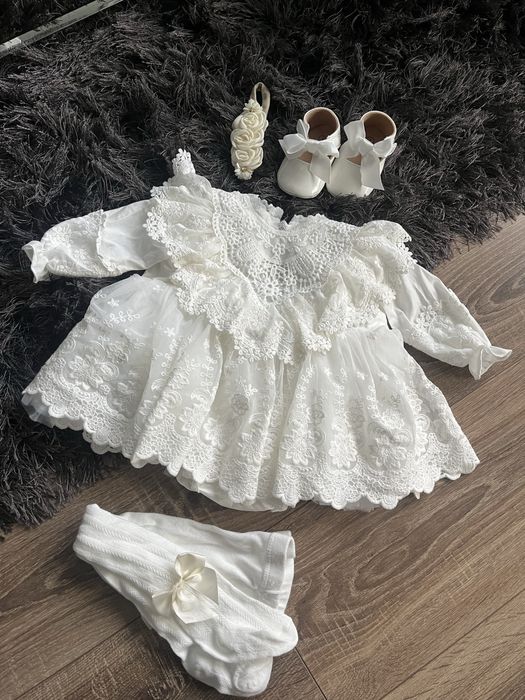 Sukienka do chrztu Freya Milulove r.68 sprzedam caly komplet