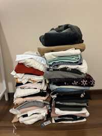 Paka ubrań: Spodnie jeansy koszulki bluzki S/XS