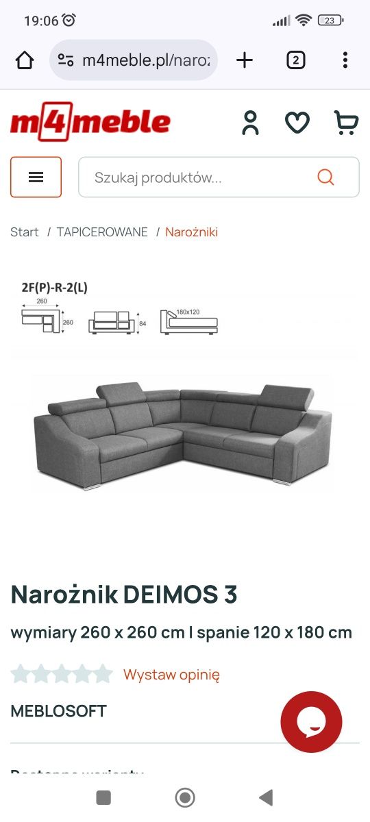 Narożnik modułowy DEIMOS 3