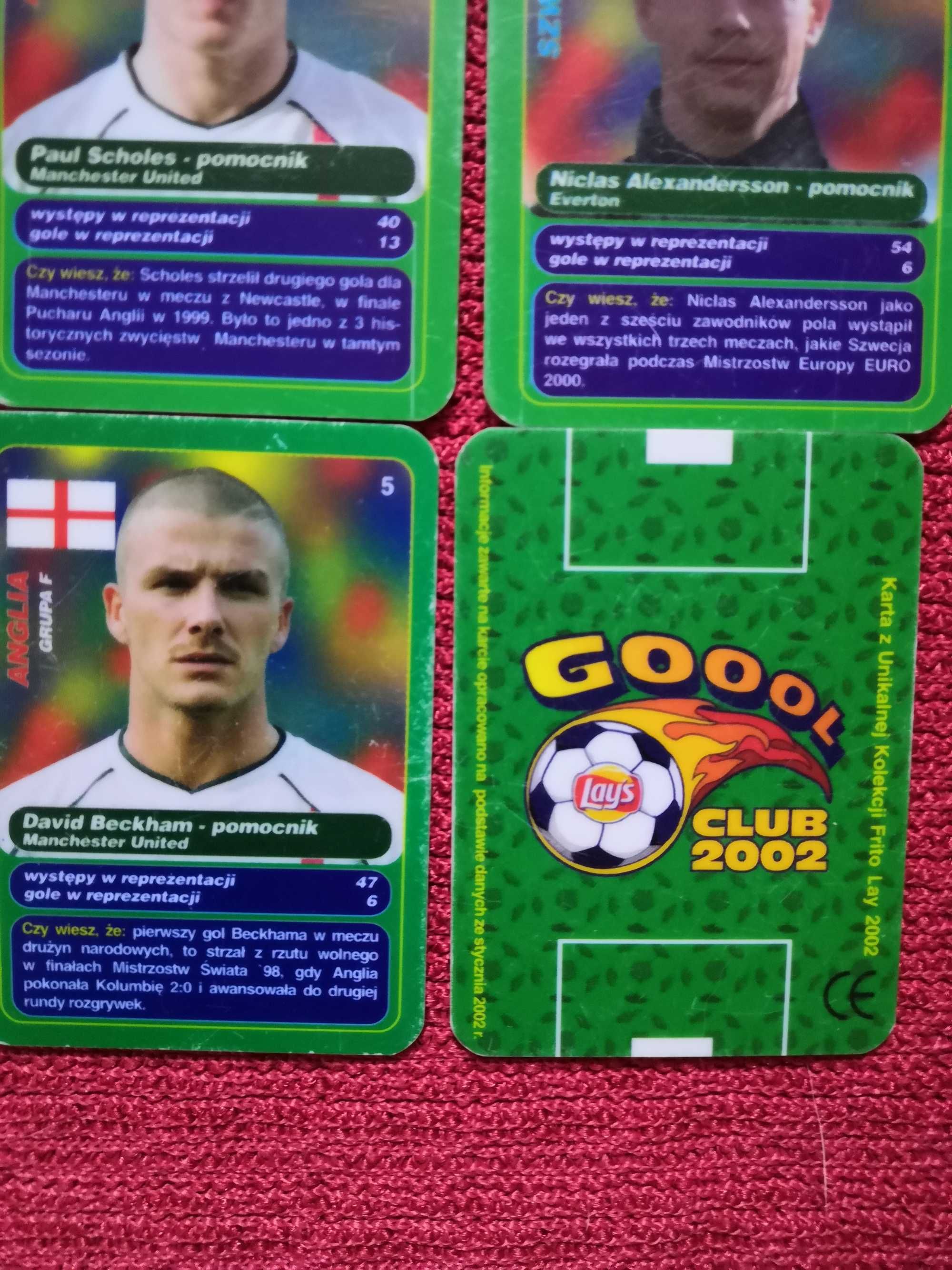 Stare karty z piłkarzami Mundial Goool Club 2002